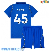 Camisa de time de futebol Chelsea Romeo Lavia #45 Replicas 1º Equipamento Infantil 2026-27 Manga Curta (+ Calças curtas)